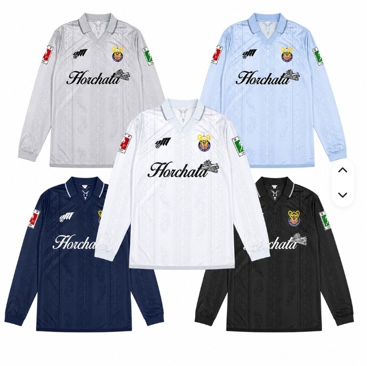 Custom Retro Striped Design Long Sleeve Soccer Jersey Vintage Breathable Polyester Mens Football Team Uniform Wholesale Factory thumbnail 5