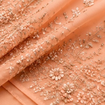 Indo‑Western Gown (Peach) thumbnail 4