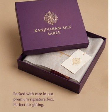 Saree (Kanjivaram Silk, Purple) thumbnail 5