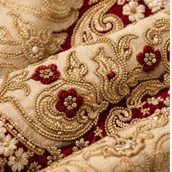 Sherwani (Cream & Maroon) thumbnail 3