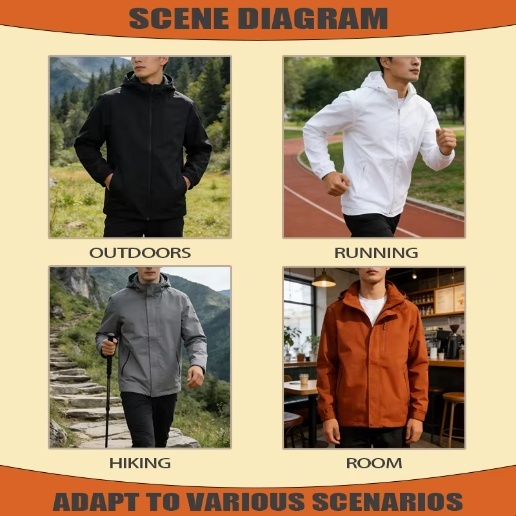 Wholesale Best Price Outdoor Sports Jacket Ropa De Abrigo Impermeable Solid Color Lightweight Hooded Men Jacket thumbnail 4