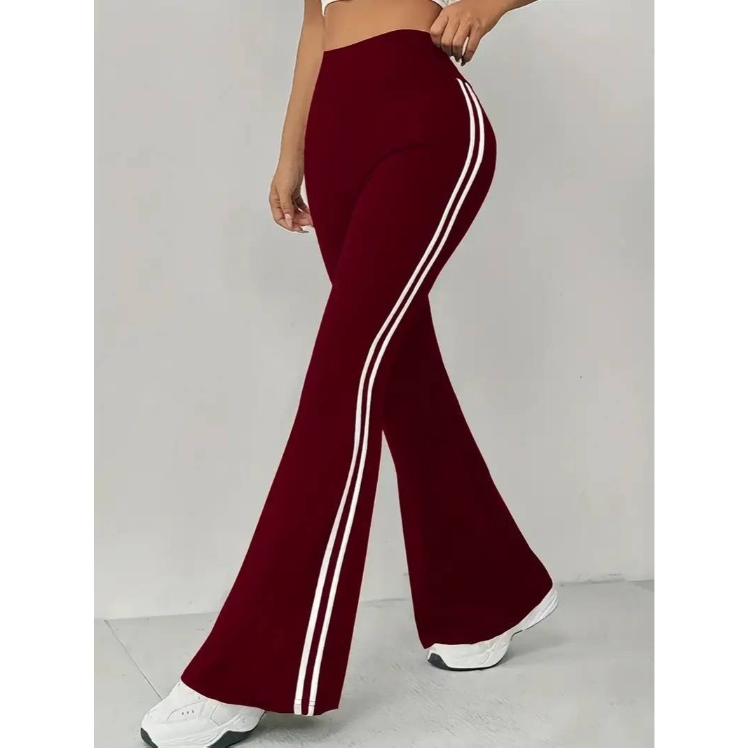 Women's High Waist Elastic Waist Dipped Wide Leg Solid Breathable Casual Pants Full Length Summer New Straight Slim American thumbnail 5